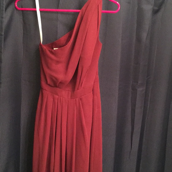 Davids Bridal Wine One-Shoulder - Picture 1 of 2